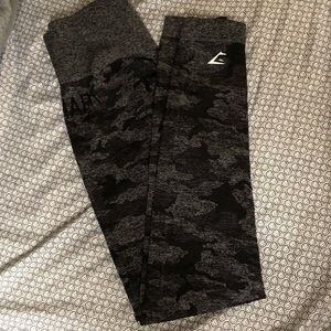 NWOT Gymshark Camo Seamless Legging in Black